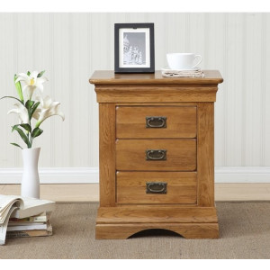 French Oak : Tủ 3 Ngăn Kéo Gỗ Sồi - Màu Tự Nhiên